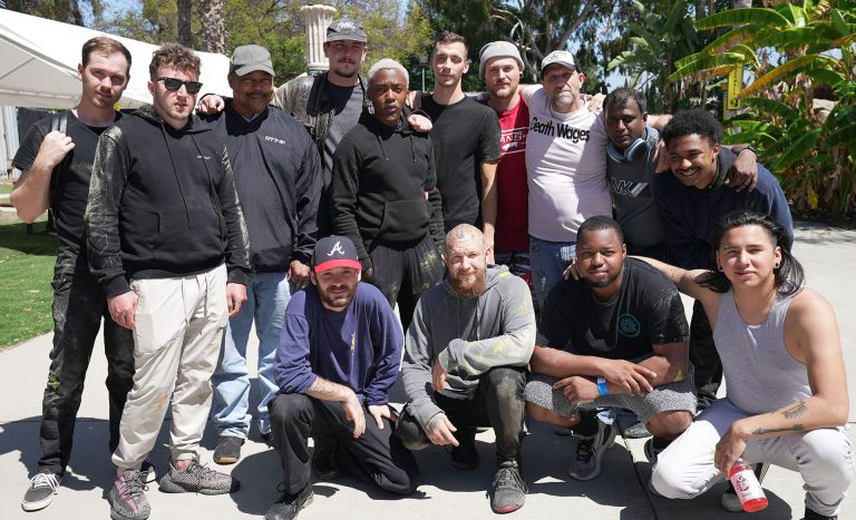 Men playing paintball at sober living homes in Los Angeles, CA