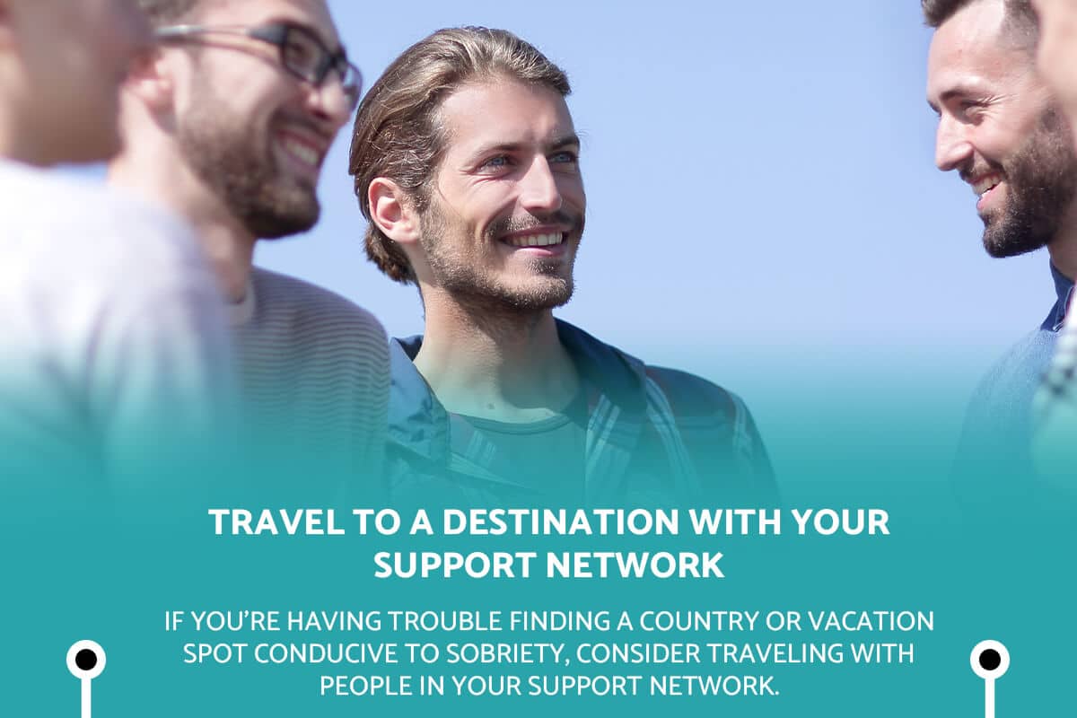 how to enjoy vacation in sobriety travel to a destination with your support network Design for Recovery